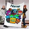 Gepersonaliseerd Custom Naam Deken - Geometry Dash Print Design, Deken voor Bank, Bed, Reizen, Kamperen - Zacht en Warm, Geweldig Cadeau