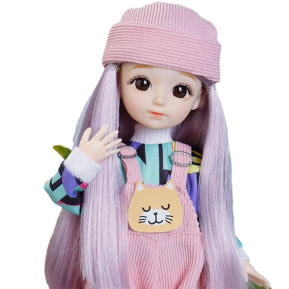 3D Eyes BJD Doll Dress Up Removable Joints Doll DIY Toy Girls Gifts