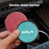 Car Leather Alloy Coaster For Kia GTLine RIO K2 K3 K4 K5 k8 Sportege Picanto Optima Soul Ceed Water Cup Holder Pad Non-slip Mat rnqt40