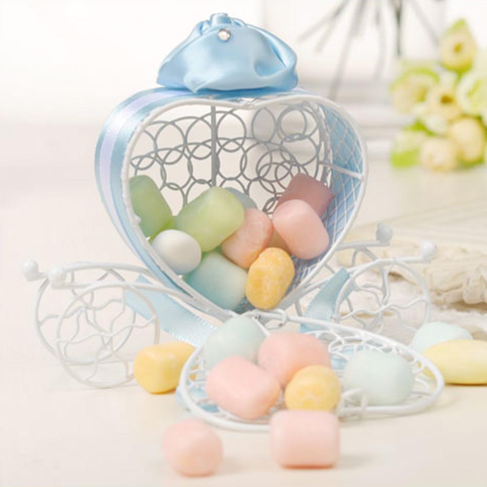 6pcs Iron Heart Shape Candy Box Chocolates Can Ornamnet Gift Jar Decoration for Wedding Party