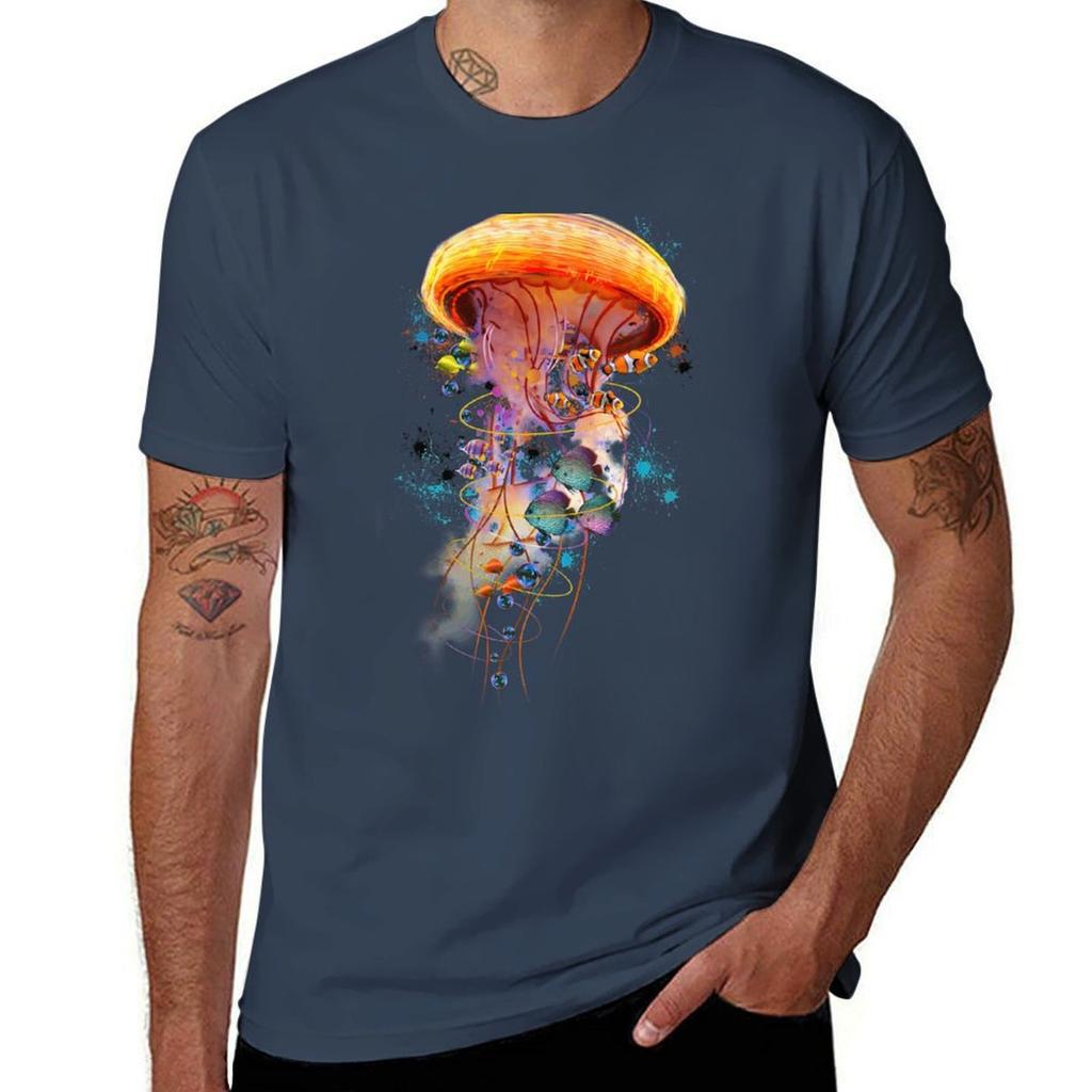 Electric Jellyfish World Tshirt Quick Dry Training Short Sleeve Tee