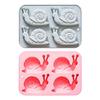 4 Cavities Snail Silicone Molds Food Grade Silicone For Making Chocolate Cake Desserts  Ice Handmade Soap And Candle
