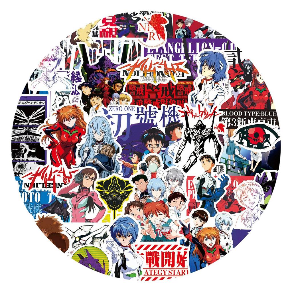 Shin Evangelion Sticker Collection Set Featuring Shinji Rei and Asuka from Neon Genesis Cute Anime and Manga Stickers for and Waterproof PVC Popular