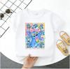 Summer Short-sleeved Cute Style Series K-pop Demon Hunters Children's Polyester T-shirt for Girls, Cute Sports Shirt for Girls