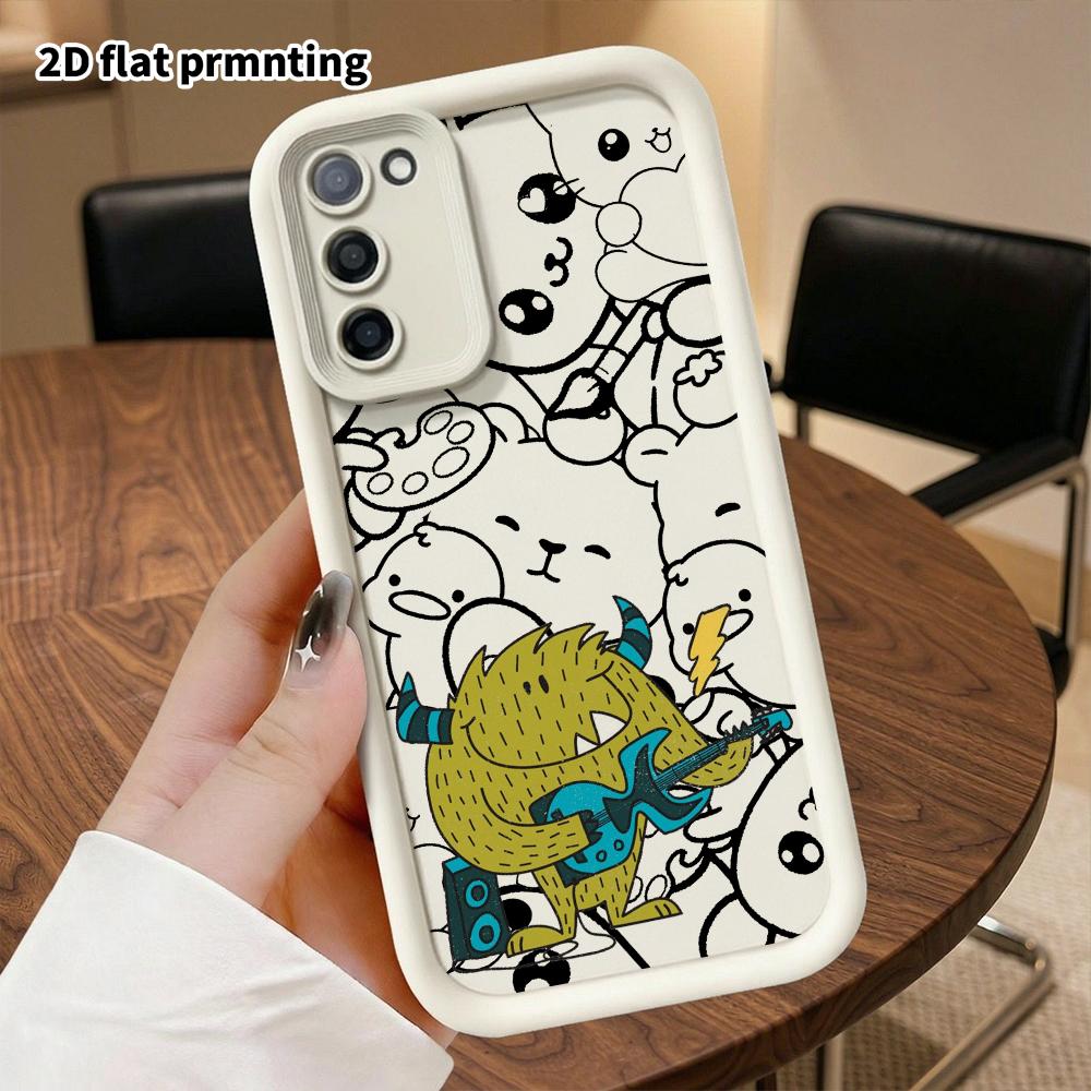 Phone Case: 2D flat, suitable for Samsung Galaxy A34 A35 M05 M06 S20 S22 S21 FE Plus 5G protective cases, fluffy little monster, perfect Christmas and