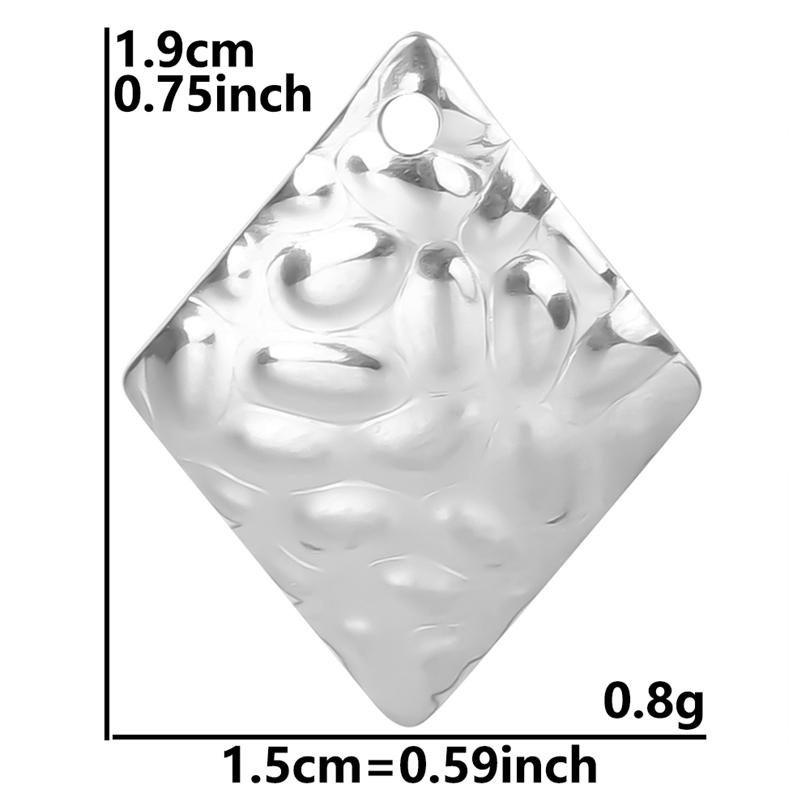 6pcs Rectangle Star Bulk Charms For Jewelry Making DIY Earrings Accessories Geometric Stainless Steel Charm Pendant Materials