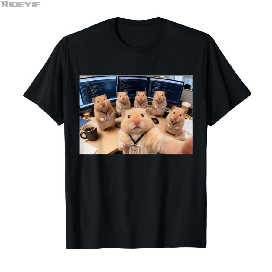 Hackeo hámsteres selfie Meme gringe animal CODER Joke camiseta feUnisexina camiseta Unisexga camiseta S