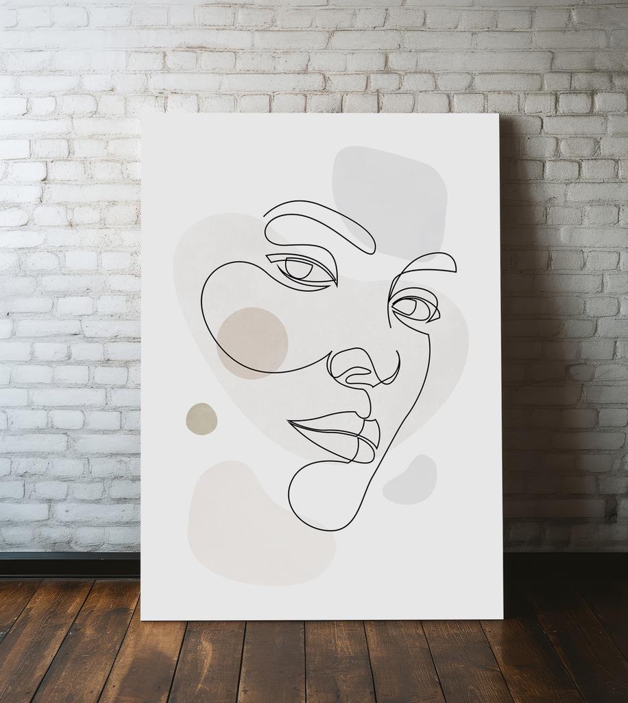 Affiche portrait visage pastels