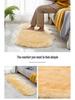Irregular Sheep-Shaped Wool Rug – Long Pile Bedside Mat for Living Room, Bay Window, or Sofa Front