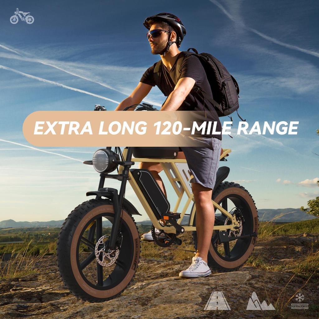 X70G Electric Bicycle - 750W motor, 80km range, maximum load capacity 150kg