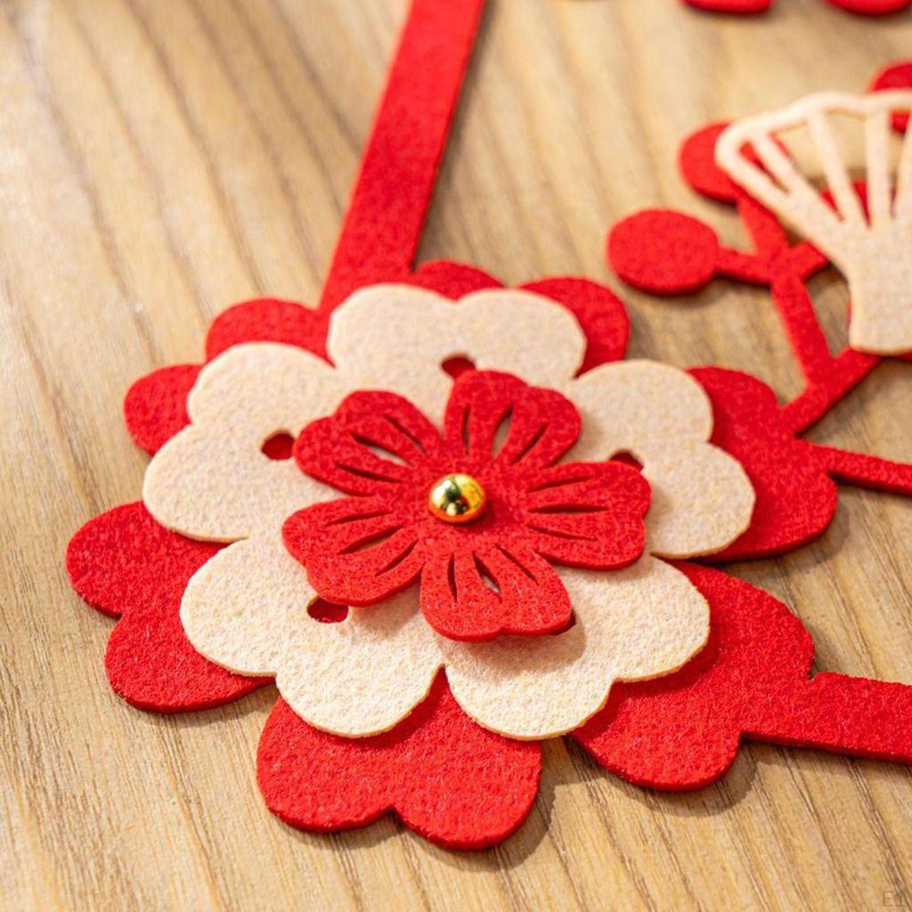 Chinese Year Couplets Door Sign Ornament Spring Festival Chunlian Window Sticker Decals for