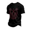 Men's Short Sleeve Casual T-Shirt with Halloween Print for Holiday Parties