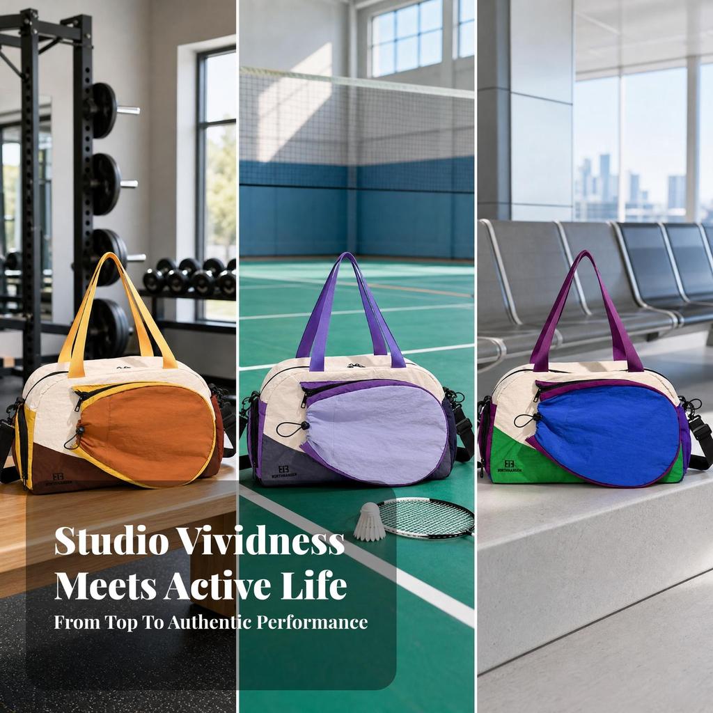 Cylindrical Duffel Bag with Wet Dry Separation Long-Lasting for Fitness, Gym