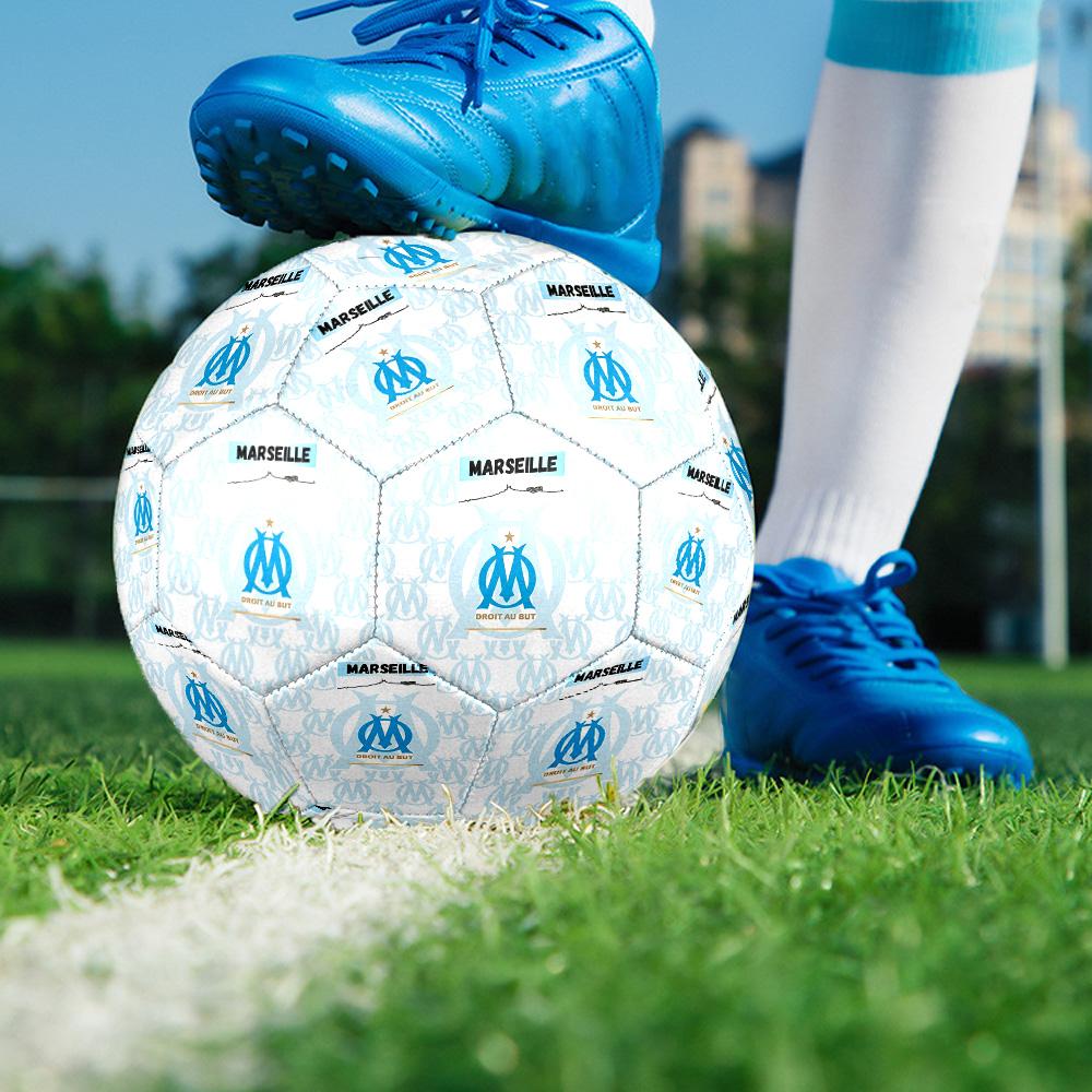 MarseilleSoccer Ball Colorful All Ages Machine Stitched PVC Competition Ready Durable High-Bounce