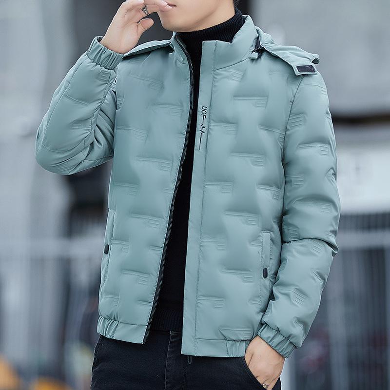 

Мужской пуховик новый осень и зима молодежный с капюшоном теплый повседневный однотонный пух белой утки мужская куртка модный и универсальный 8XL