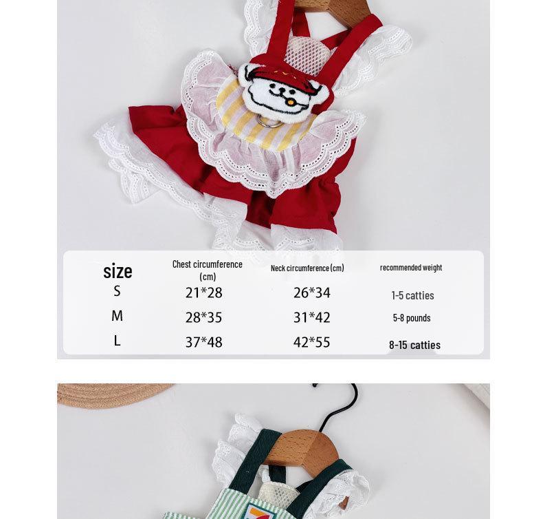 Pet Harness Skirt & Leash Set for Small Dogs - Fits Teddy, Bichon, Pomeranian