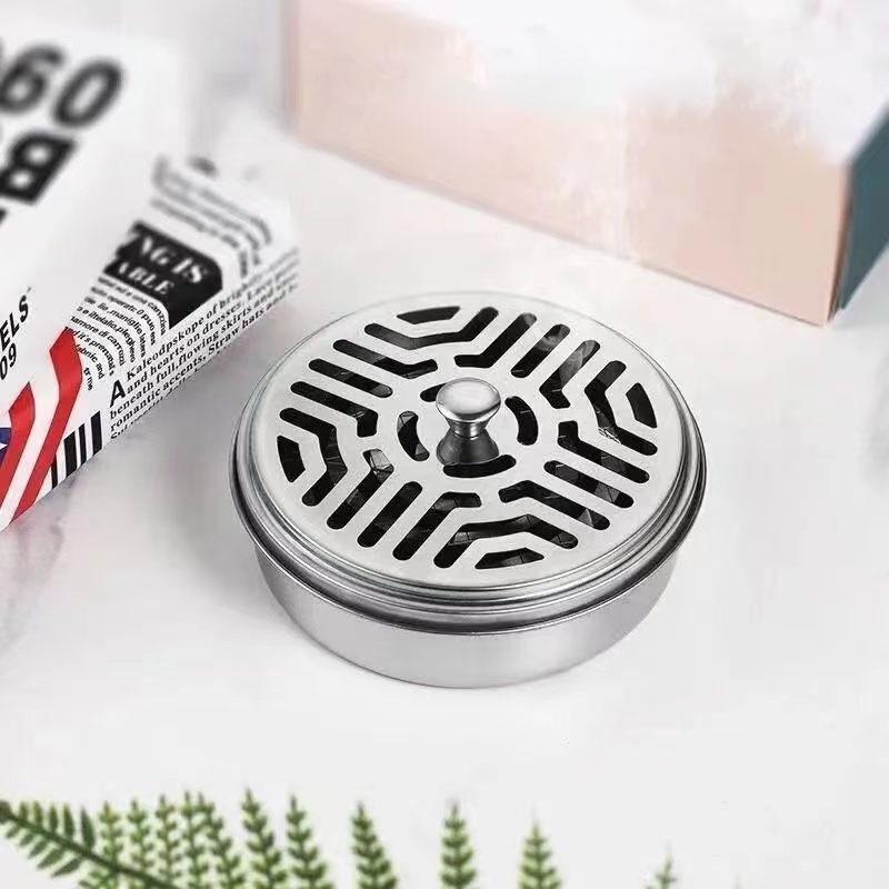 Large Portable Colored Mosquito Coil Holder with Ash Catcher for Household and Outdoor Use