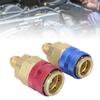 Air Conditioning Quick Coupler Connector Brass Adapters for R134A High Low Red Blue Side