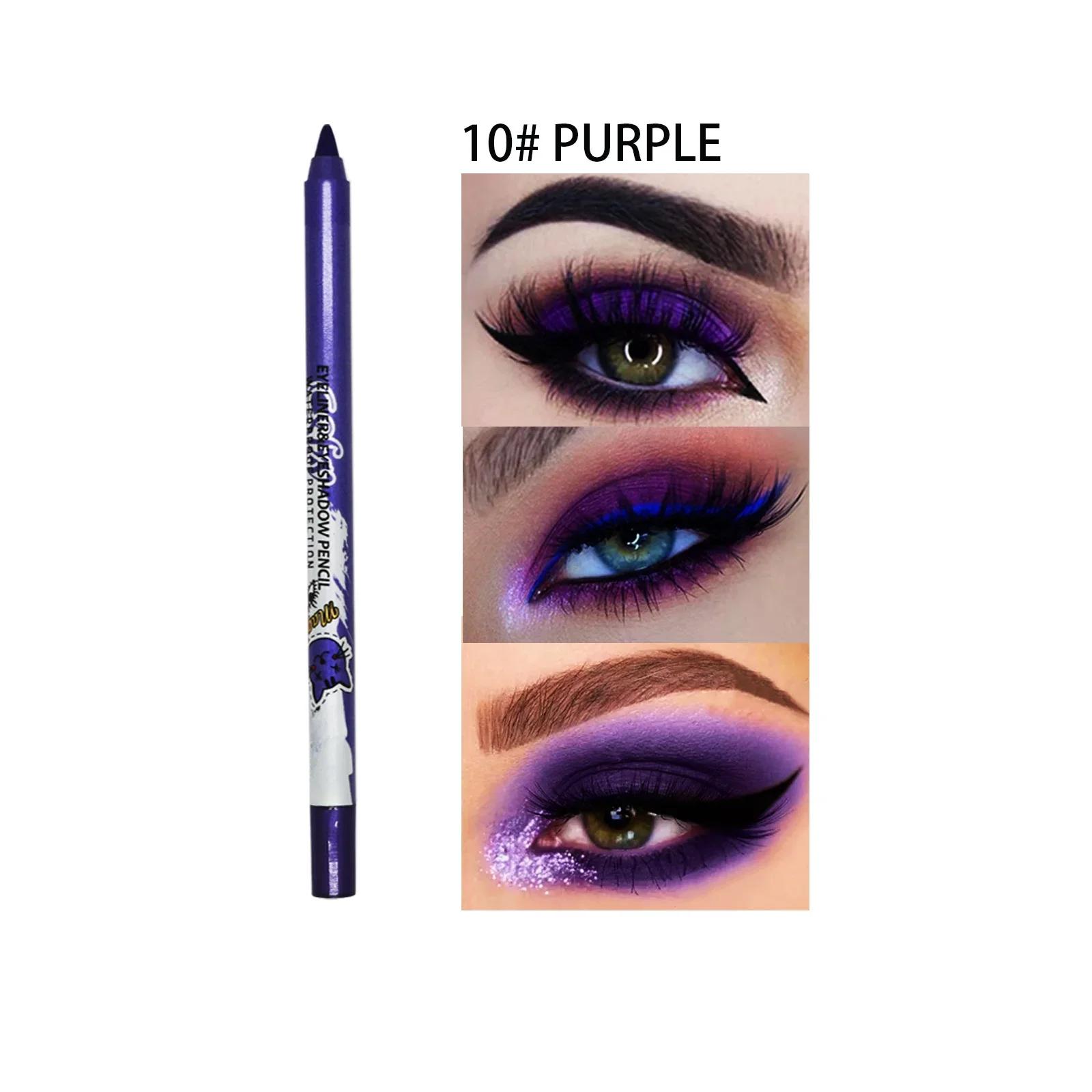 

Quick-dry Eyeliner Pencil Colorful Long-lasting Eye Liner Pen Waterproof No Blooming Blue Pink Black Cosmetics Tools