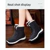 Women's New Winter Cotton Shoes with Plush and Thick High Top Cotton Boots, Waterproof and Non Slip Lace Up Snow Boots