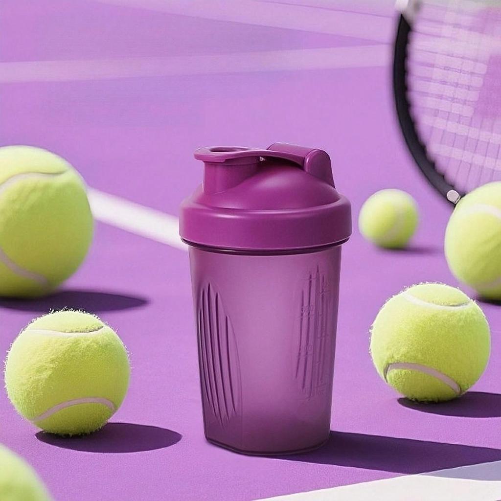 Protein Powder Shaker Bottle with Mixing Ball, Leak-Proof, Suitable for Gym, Workout, Smoothie Blending