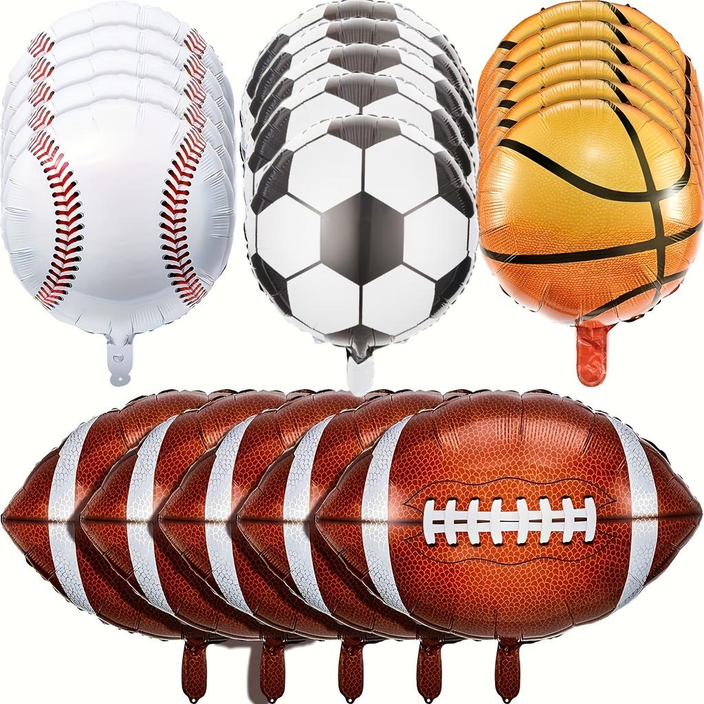 20Pcs18 inche Baseball, golf, rugby, volleyball sport Theme Party Supplies kids Sport Birthday Party Decorations balls