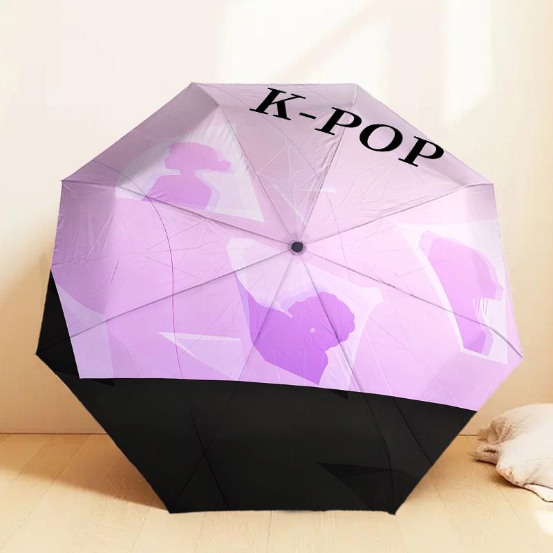 

1pc K-POP STAR Pattern Umbrella Design Automatic Opening and Closing Umbrella, High-quality Travel Umbrella, c1128108