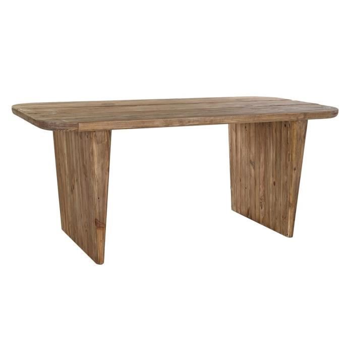 Table de salle à manger en bois recyclé pin - Blanc - 180 x 90 x 77 cm