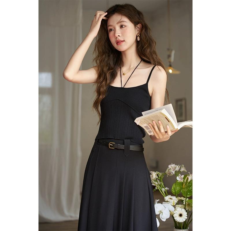 Mishow Pletené tílko pro ženy 2024 Nové Dojíždění Ke všemu Pevné Niche Design Pulovrové topy MXD13D0023