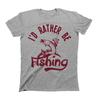 I`d Rather Be FISHING  Cotton T-Shirt Boys Girls Kids Unisex Funny Gift