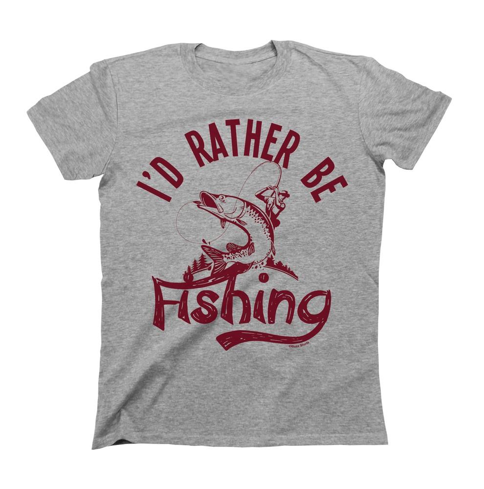I`d Rather Be FISHING  Cotton T-Shirt Boys Girls Kids Unisex Funny Gift