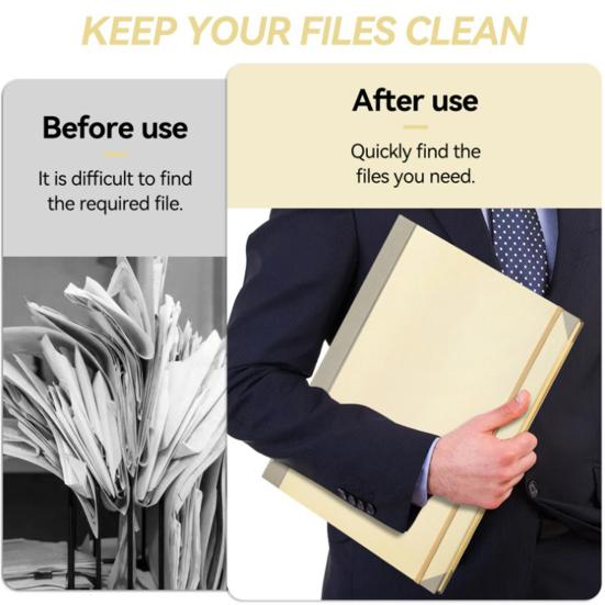 File Bag Holder with Labels And Stickers Multi-layer File Storage Bag Tear Resistant Document Organizer Office