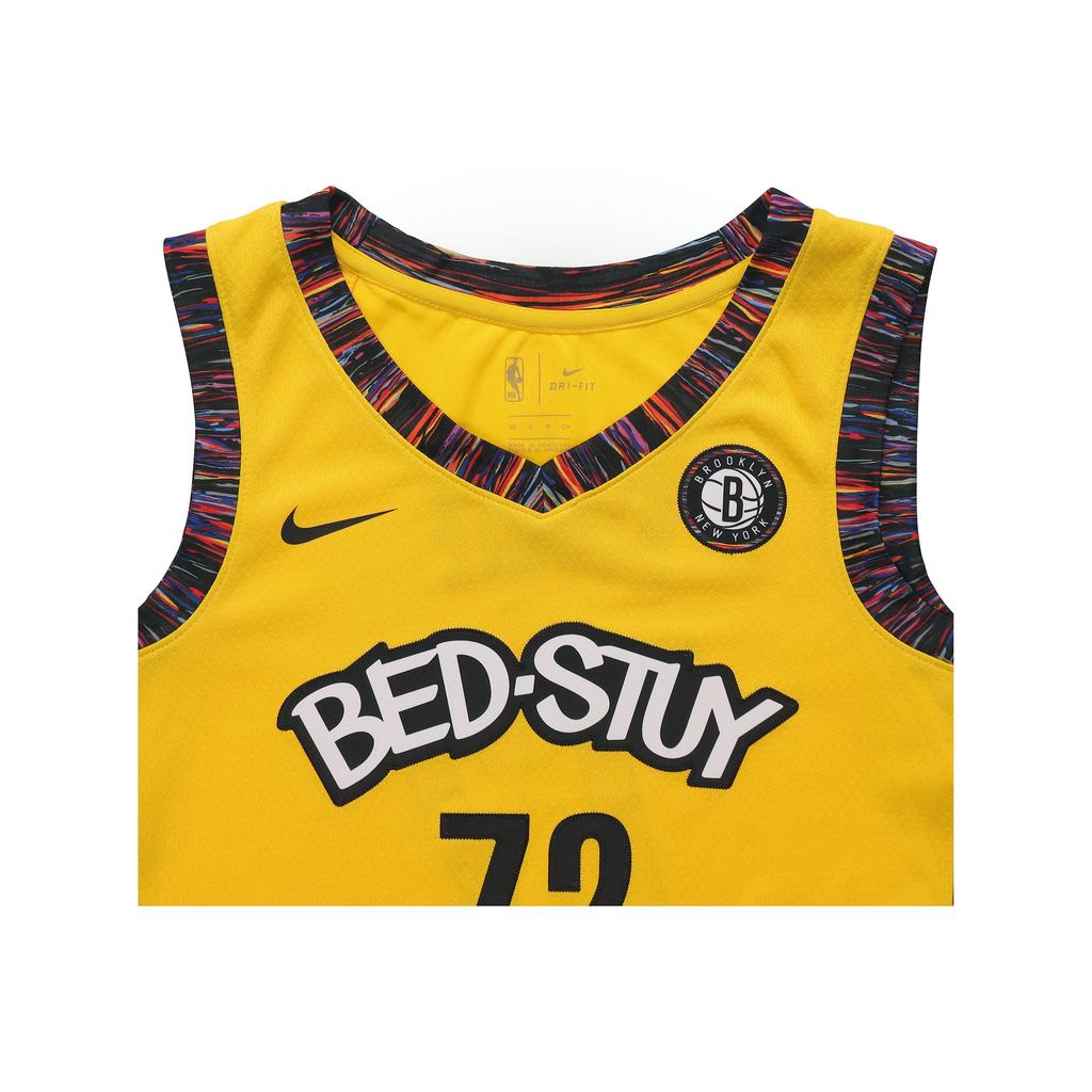 Nike Brooklyn Nets NBA Swingman Fan Edition Jersey Men Basketball Vest Amarillo-Yellow CU0193-728