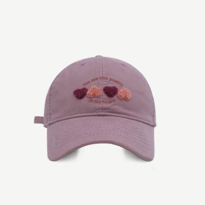 New Original Design Love and Fresh Baseball Hat for Women with Soft Top Wide Hat Showing Face with Small Duckling Cap