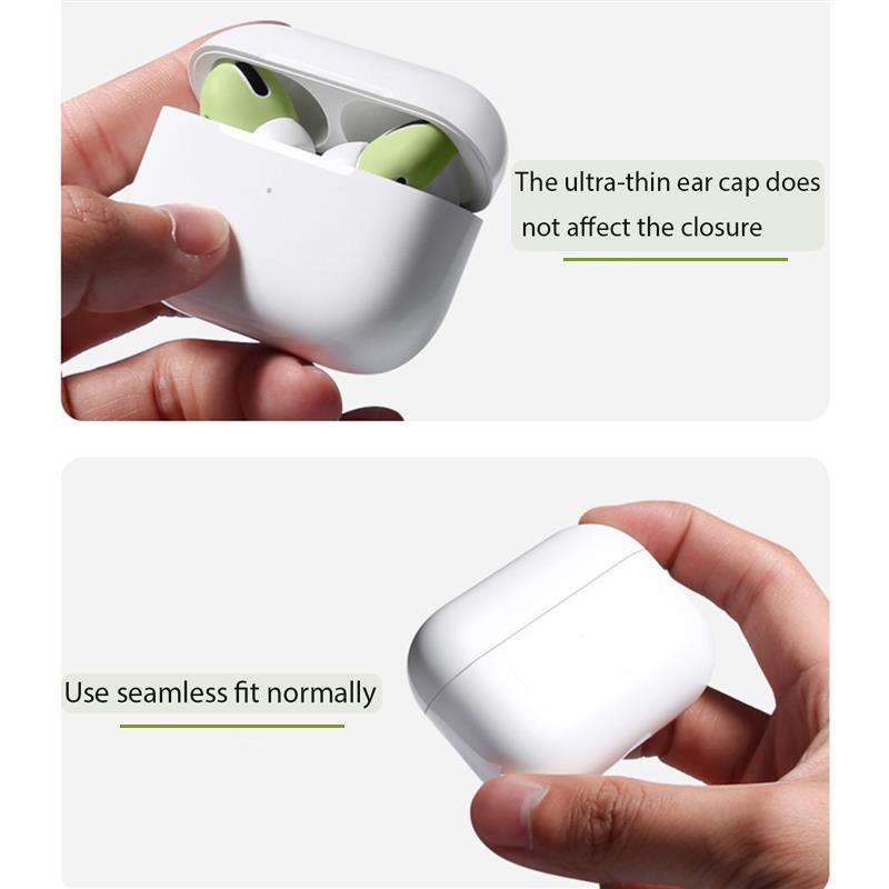 1Pair Silicone Ear Pads For Airpods Pro 1/2 Case Wireless Earphones Protective Ear Caps Covers Airpods Pro 1/2 Earpads Eartips