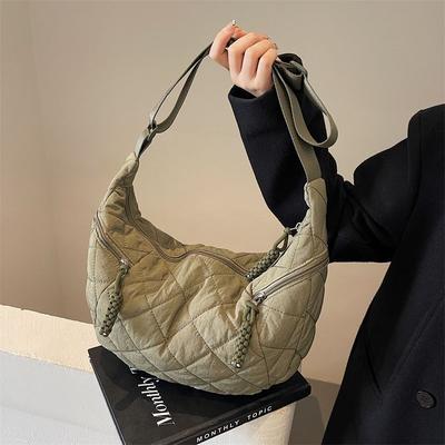High-sense Bags for Women Large-capacity Trendy Fashionable Niche Nylon Versatile Single-shoulder Crossbody Dumpling-shaped Bags