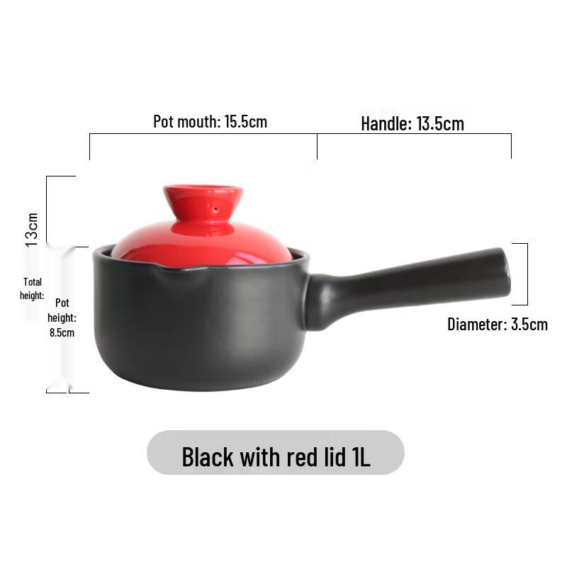 ZMR Ceramic Baby Milk & Food Casserole with Red Lid