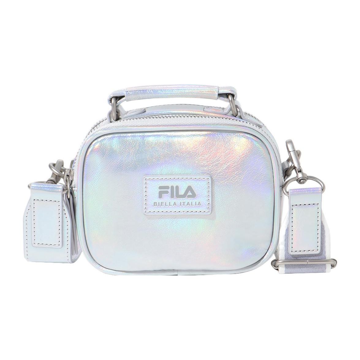 FILA Fashion Logo Portable Polyurethane Mini Shoulder Crossbody Bag Women bags Silver FS3BCF5339F-SGY Mini