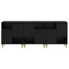 Sideboards 3 pcs Black Oak Effect 60 x 35 x 70 cm