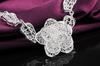Factory direct fashion 925 Silver Bracelet for woman Beautiful big flower fine Luxury jewelry Wedding party gifts