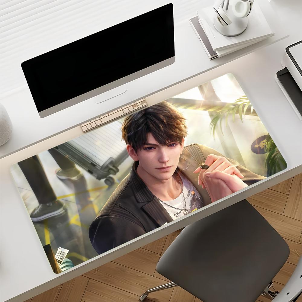 Caleb Love and Deepspace Game Mouse Pad Non-slip Rubber Gamer Balance Computer Mat Decoracion Deskmat Laptop Office Large