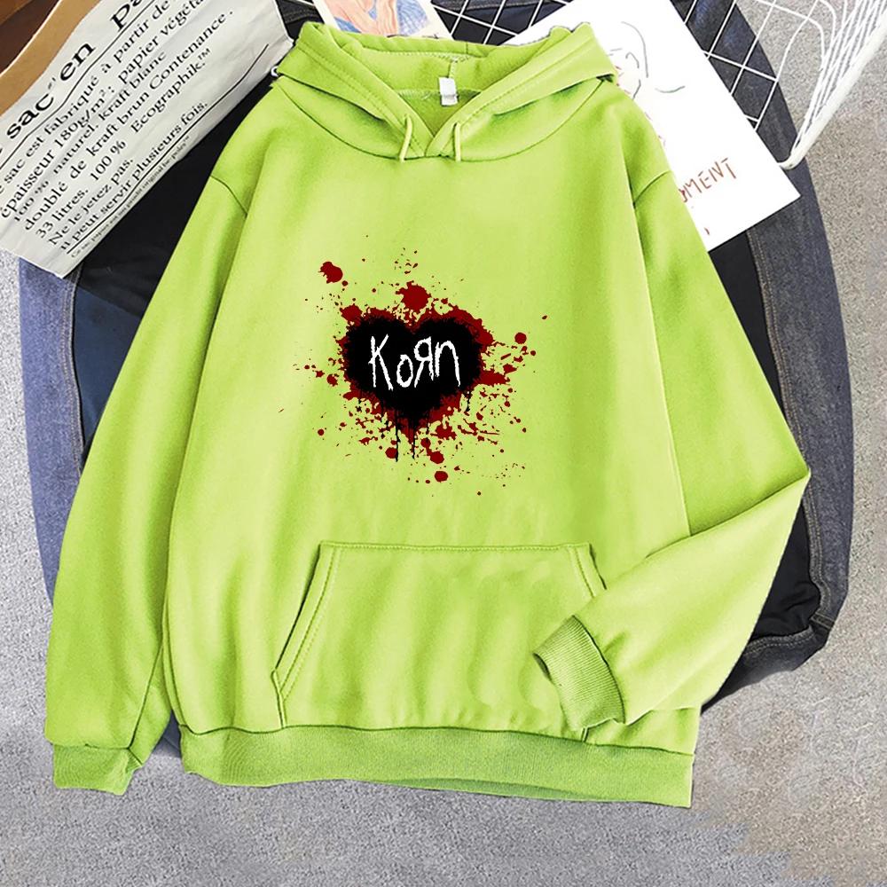 Korn Band Heavy Mental Winter Men Hoodie Long Sleeve Sweatwear Couple Soft Fleece Funko Pop Regular Fit Graphic Hoodies