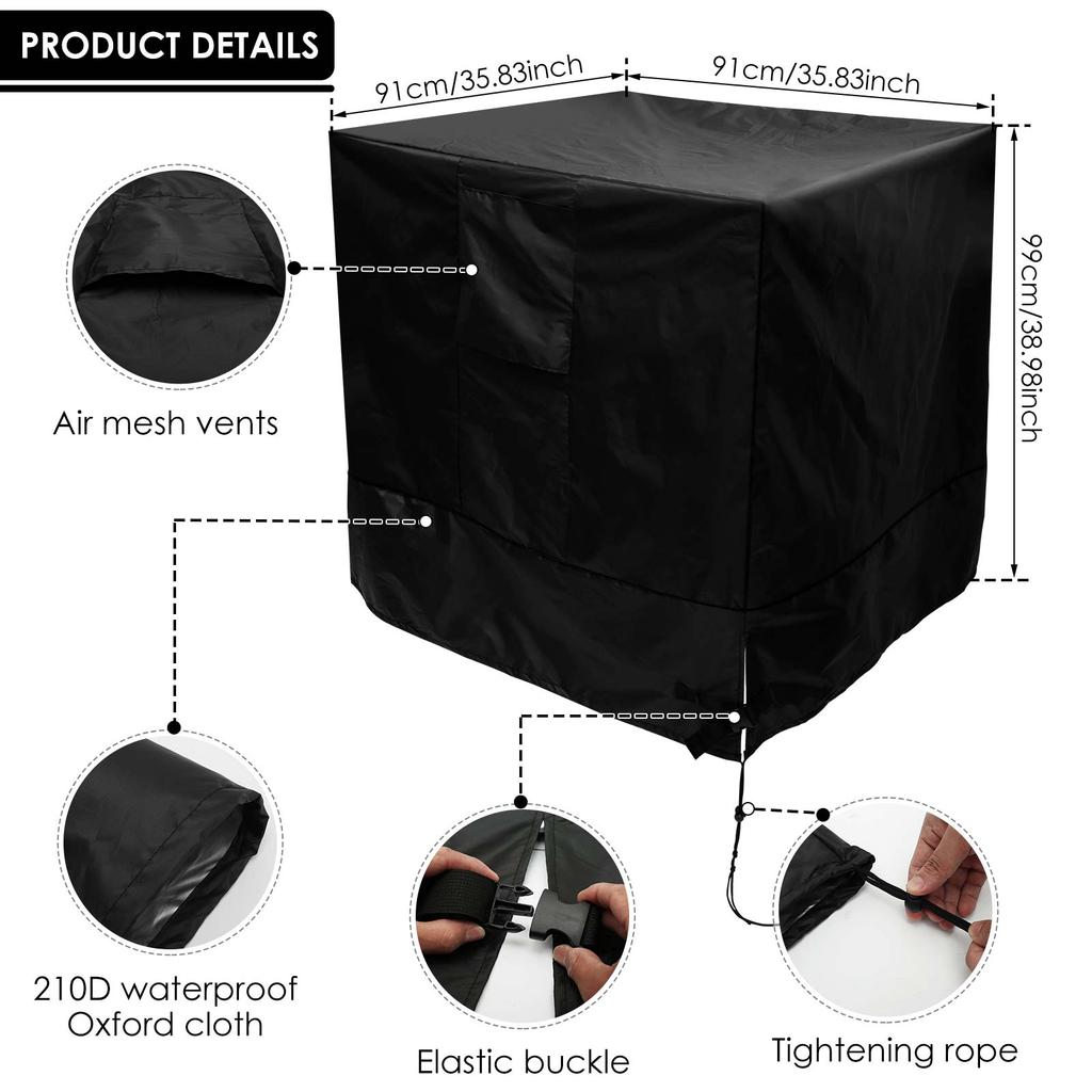 Pokrowiec na klimatyzator Wodoodporny Tkanina Oxford 210D Zimowy Pokrowiec Ochronny na Zewnętrzną Jednostkę Klimatyzacyjną