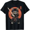 Japanese Samurai Cat Kawaii Ninja Cat T-Shirt