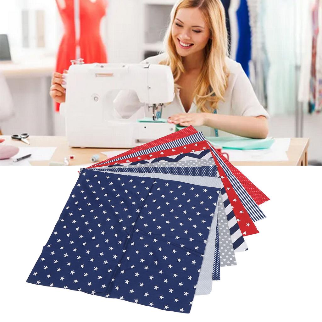 8pcs Quilting Cloth Soft Breathable Skin Friendly Cotton Sewing Fabric for   Craft Clothes 50x50cm