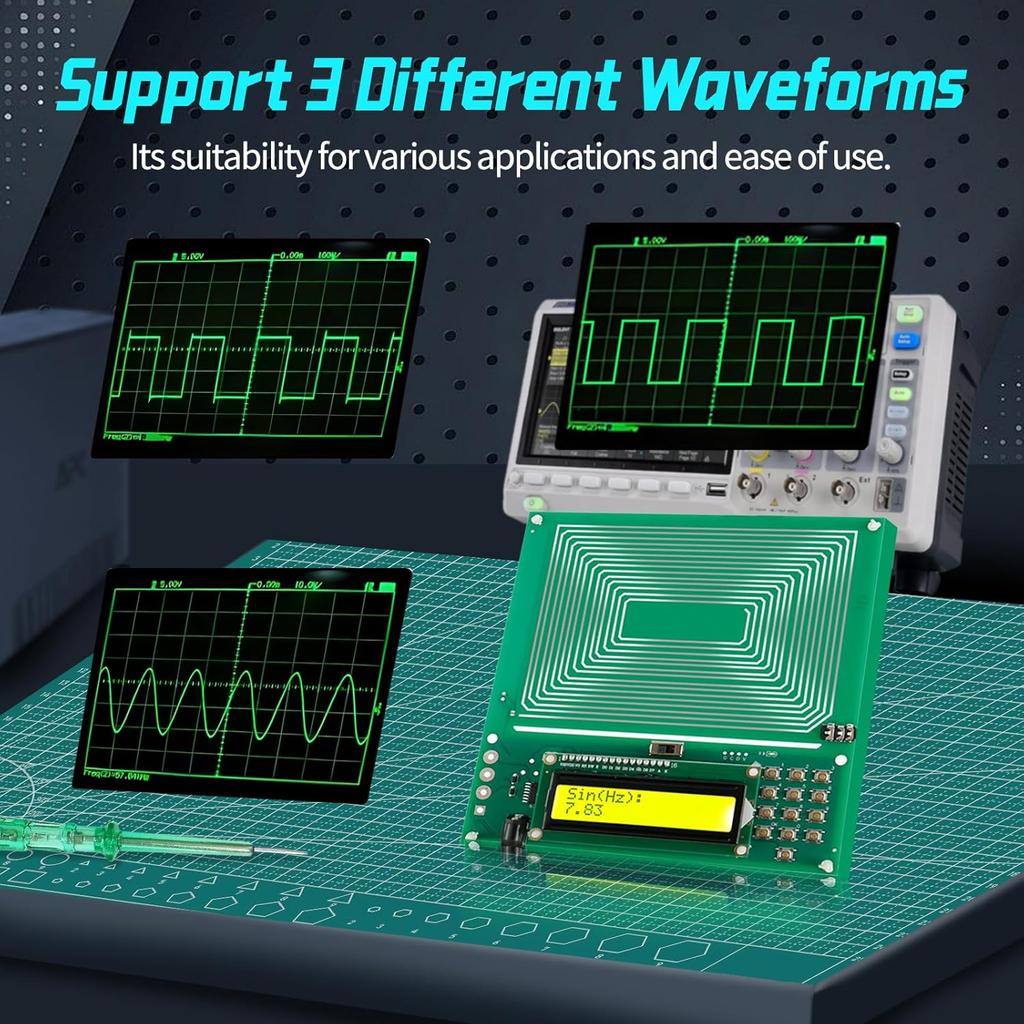 7.83Hz Schumann Wave Resonance Generator, Ultra-Low Frequency Pulse Generator, 0.01Hz~200000Hz Adjustable Sine Wave Resonance Generator, USB Powered