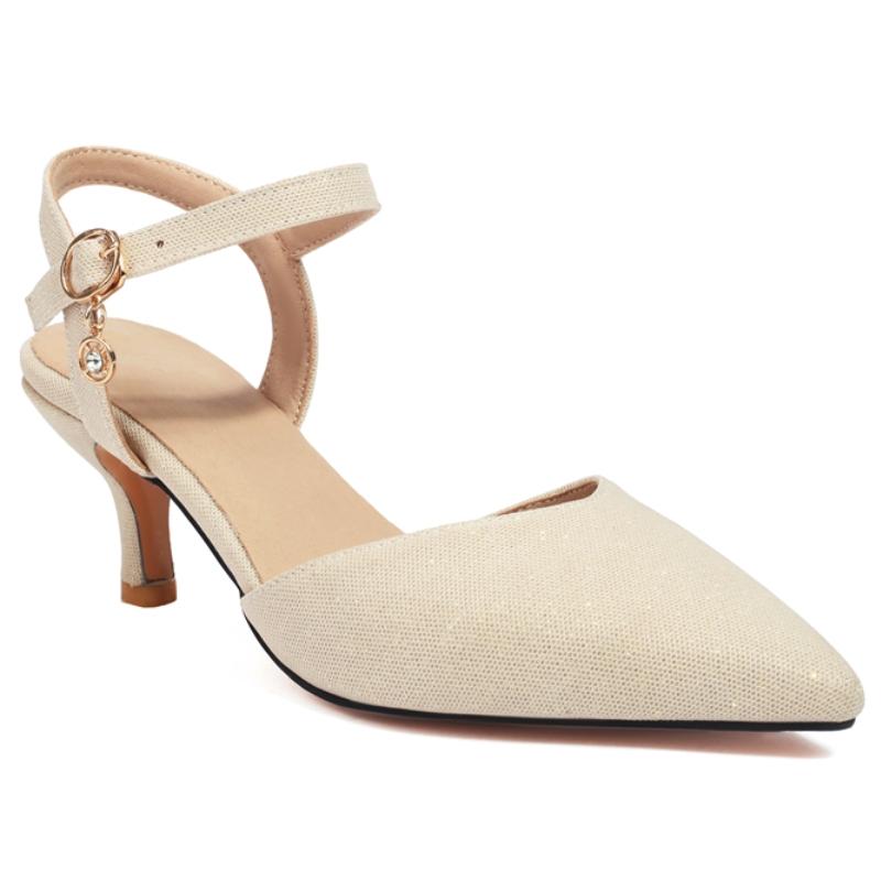 

Женские босоножки с острым носком Летняя обувь Туфли для улицы Дамские с ремешком на щиколотке Элегантные Черные Розовые Телесные Вечерние Свадебные Туфли Бренд 39 бежевый