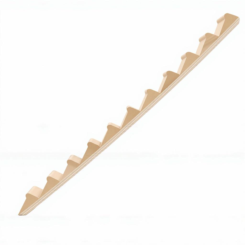 1:12 Scale Miniature Stairs Unpainted Wooden Dollhouse Staircase with Pre Assembled Steps