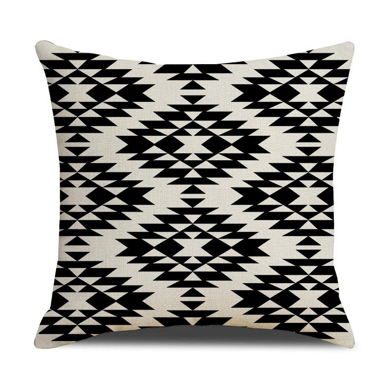 New Black and White Letter Pillowcase Office Sofa Living Room Decoration Linen Cushion