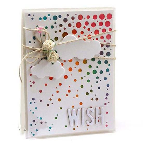 Circle Hole Background Metal Cutting Dies DIY Scrapbook Paper Card Craft